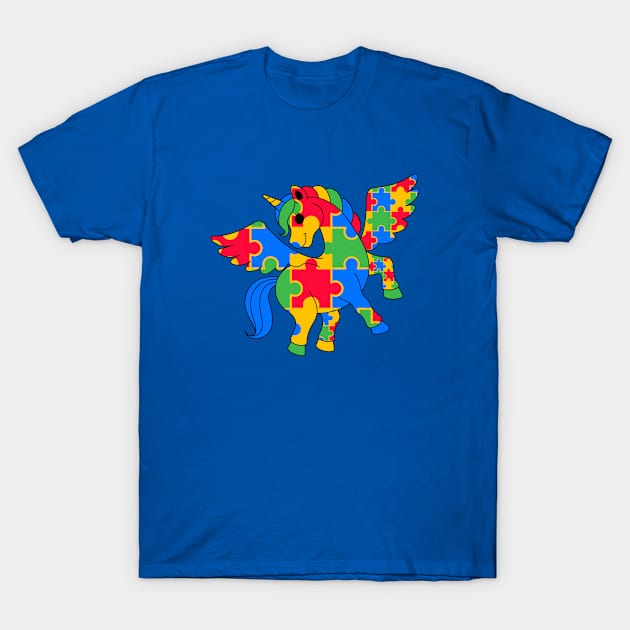 Autism Unicorn T-Shirt by A Zee Marketing